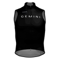 Compra el chaleco GEMINI negro sin mangas. Ligero, cortaviento y transpirable. Protección y funcionalidad compacta perfecto para cambios de temperatura en bici.