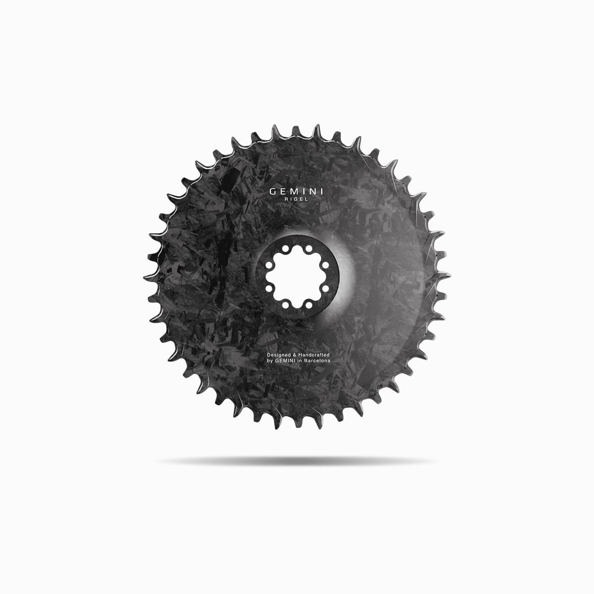 Compra ahora el exclusivo plato de carbono Gemini RIGEL para Carretera y Gravel SRAM 8 tornillos. Ultraligero, rígido y silencioso. Para ciclistas exigentes.