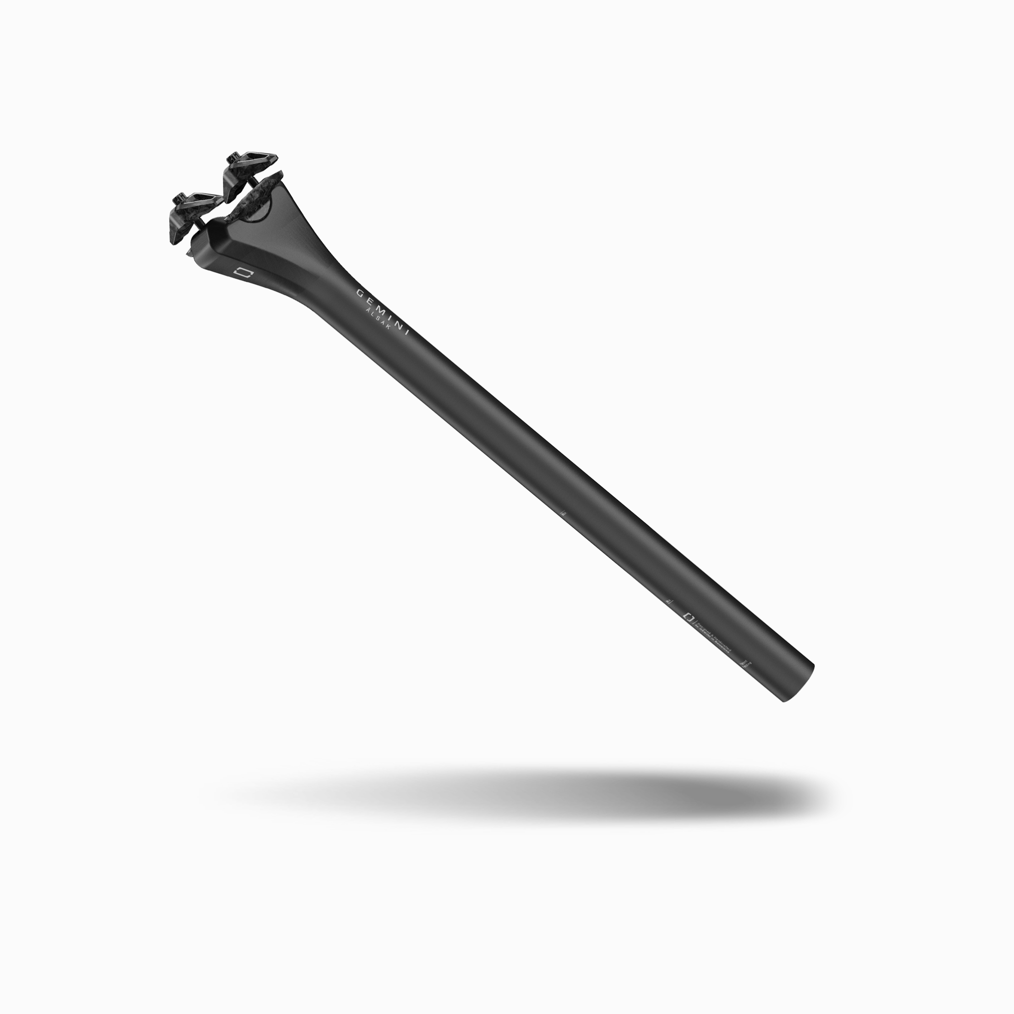 Tija de sillín unibody Gemini ÄLSAK de carbono, vista principal con acabado mate